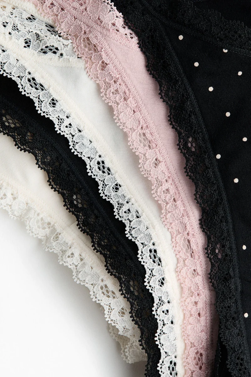 اتش اند ام سروال ثونغ قطني - عبوة من 5 قطع